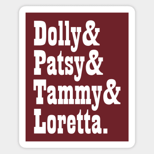 Country Legends / Retro Style Country Music Fan Sticker